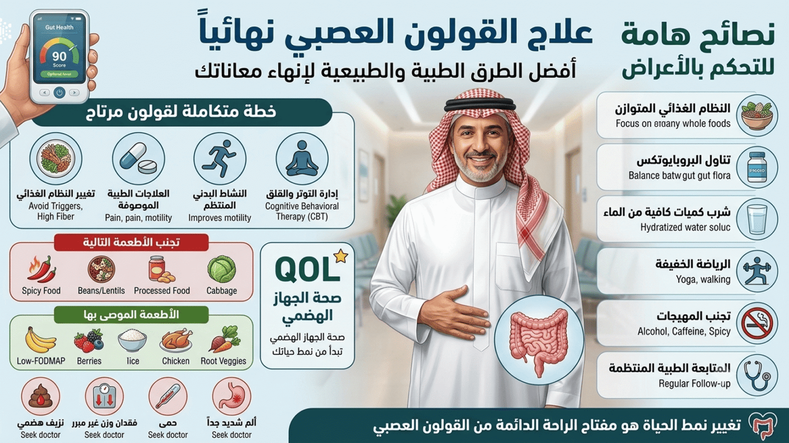 علاج القولون العصبي نهائياً